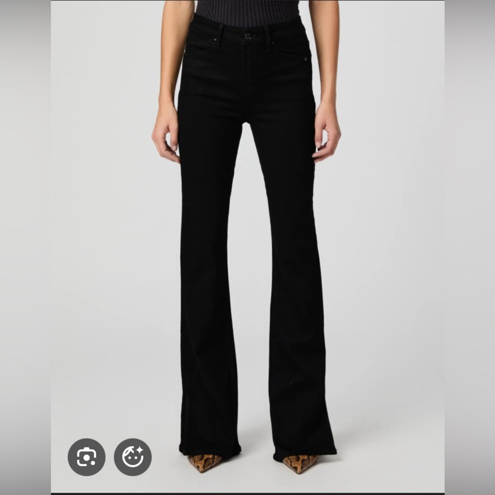Paige Laurel Canyon Black High Rise Flare Jeans Pants Size 27 Never Worn $75 OBO